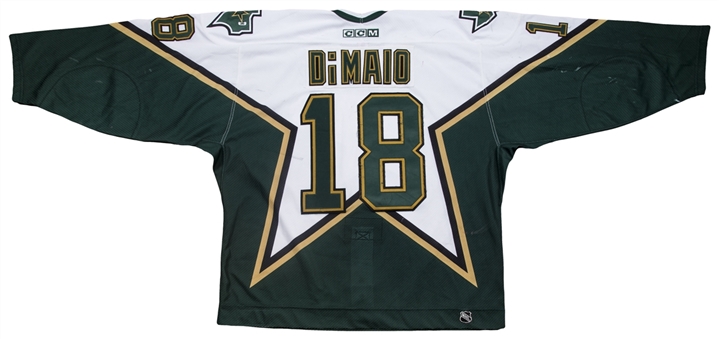 2002-2003 Rob DiMaio Game Used Dallas Stars White Jersey (NHL/MeiGray)